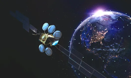 Exceptional Connectivity Image of a satellite and the Earth